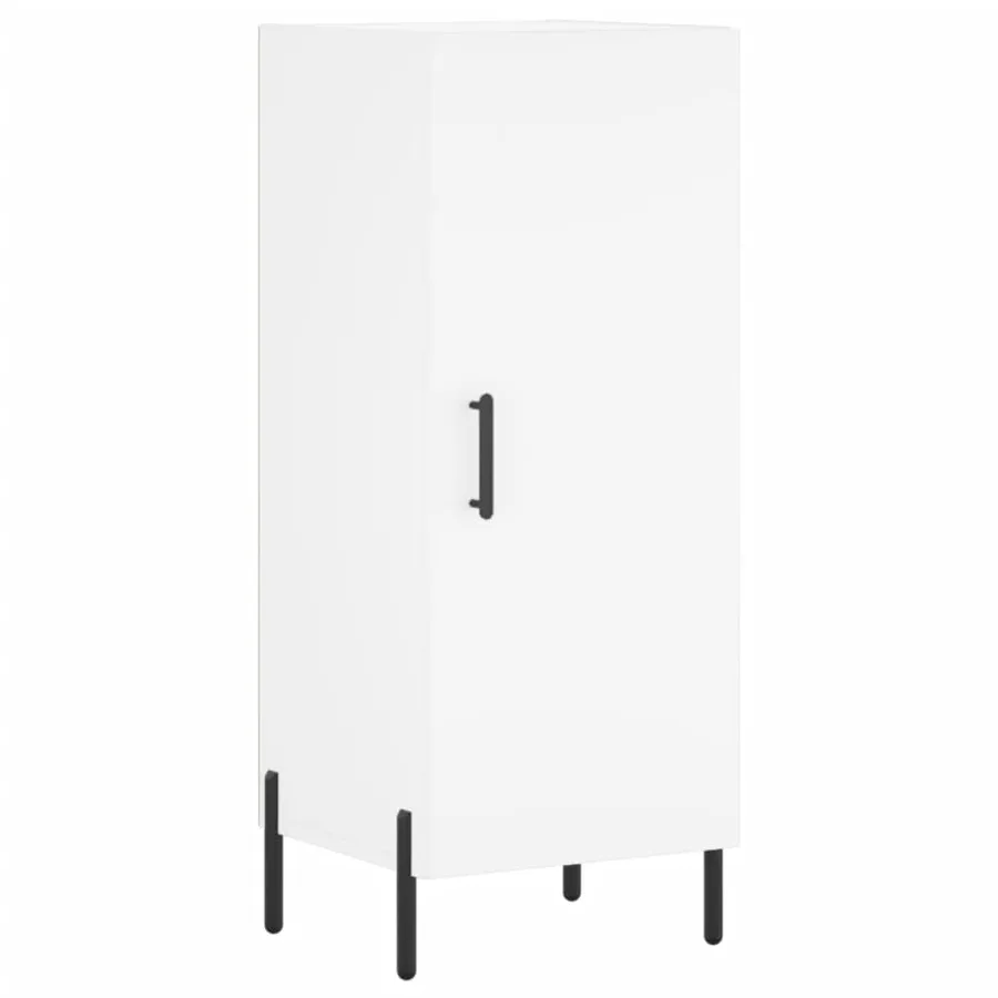 Buffet haut Blanc 34,5x34x180 cm Bois d'ingénierie - 7