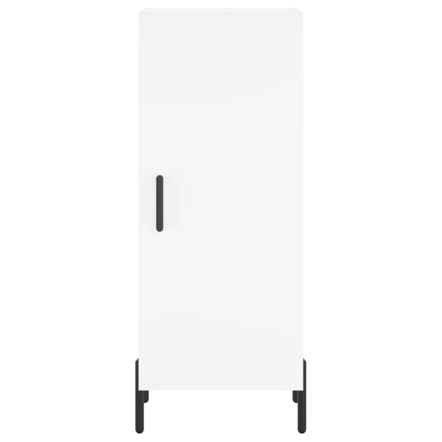 Buffet haut Blanc 34,5x34x180 cm Bois d'ingénierie - 8