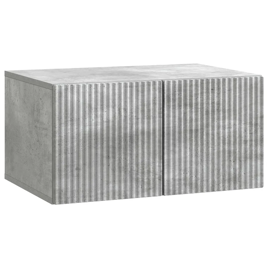 Meuble TV mural Gris béton 59,5 x 41 x 30 cm Bois d'ingénierie - 2
