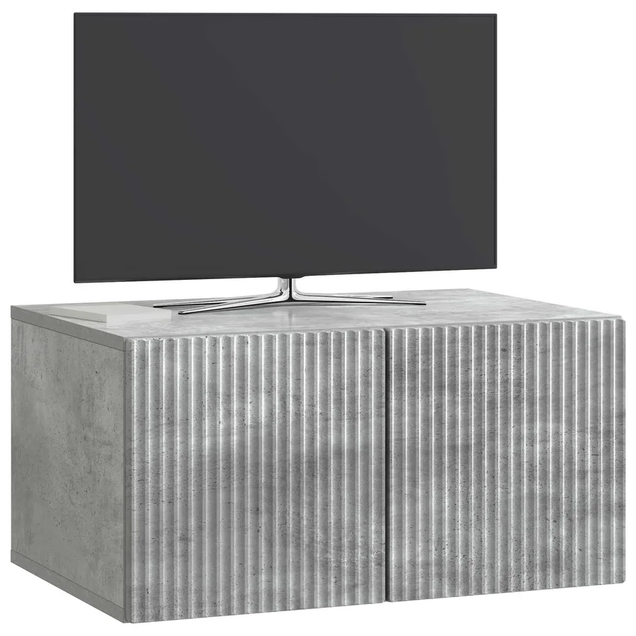 Meuble TV mural Gris béton 59,5 x 41 x 30 cm Bois d'ingénierie - 3