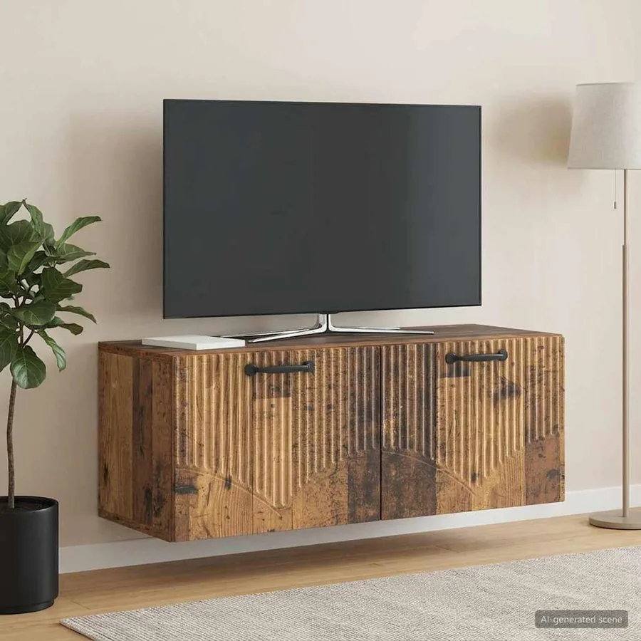 Meuble TV mural Bois ancien 78,5 x 31 x 30 cm Bois d'ingénierie
