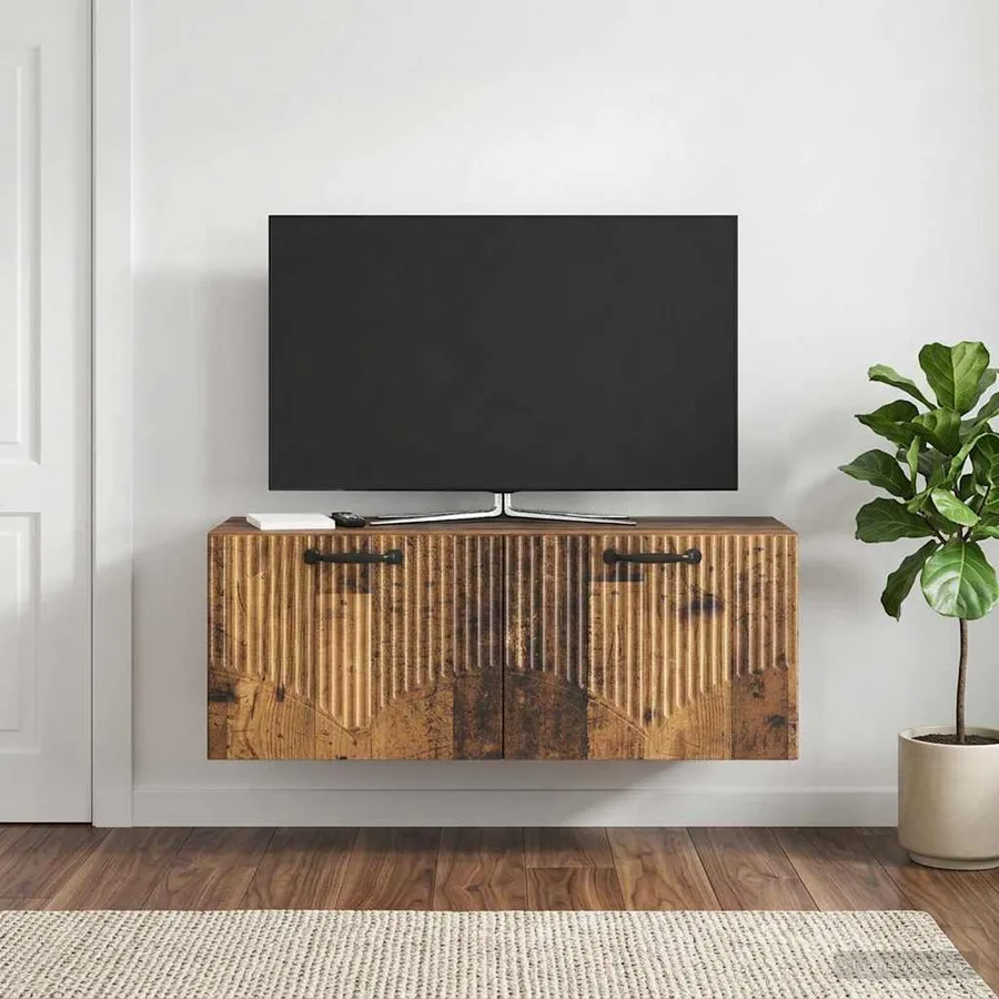 Meuble TV mural Bois ancien 78,5 x 31 x 30 cm Bois d'ingénierie - 4