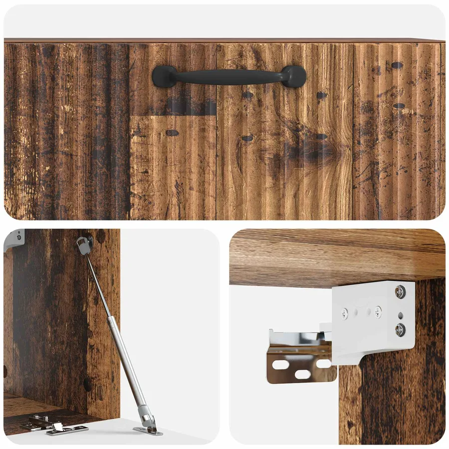 Meuble TV mural Bois ancien 78,5 x 31 x 30 cm Bois d'ingénierie - 9