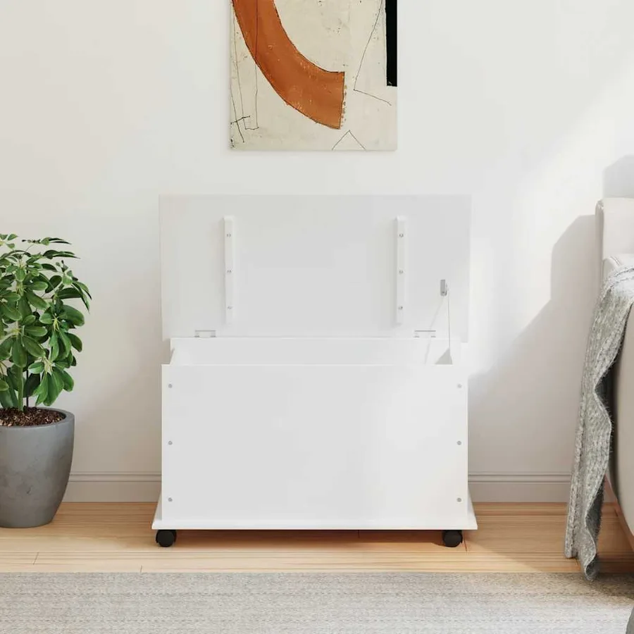 Coffre de rangement et roulettes ALTA blanc 73x39,5x43 cm - 3
