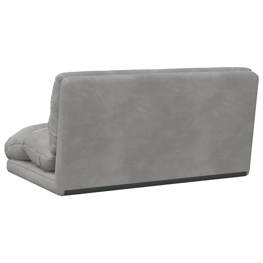 Fauteuil de sol ajustable Gris clair Velours - 6