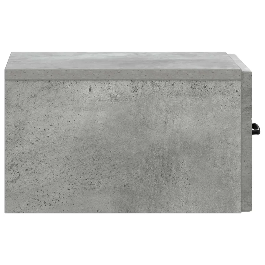 Cabinet de chevet mural Gris béton 34,5 x 33 x 20 cm - 6
