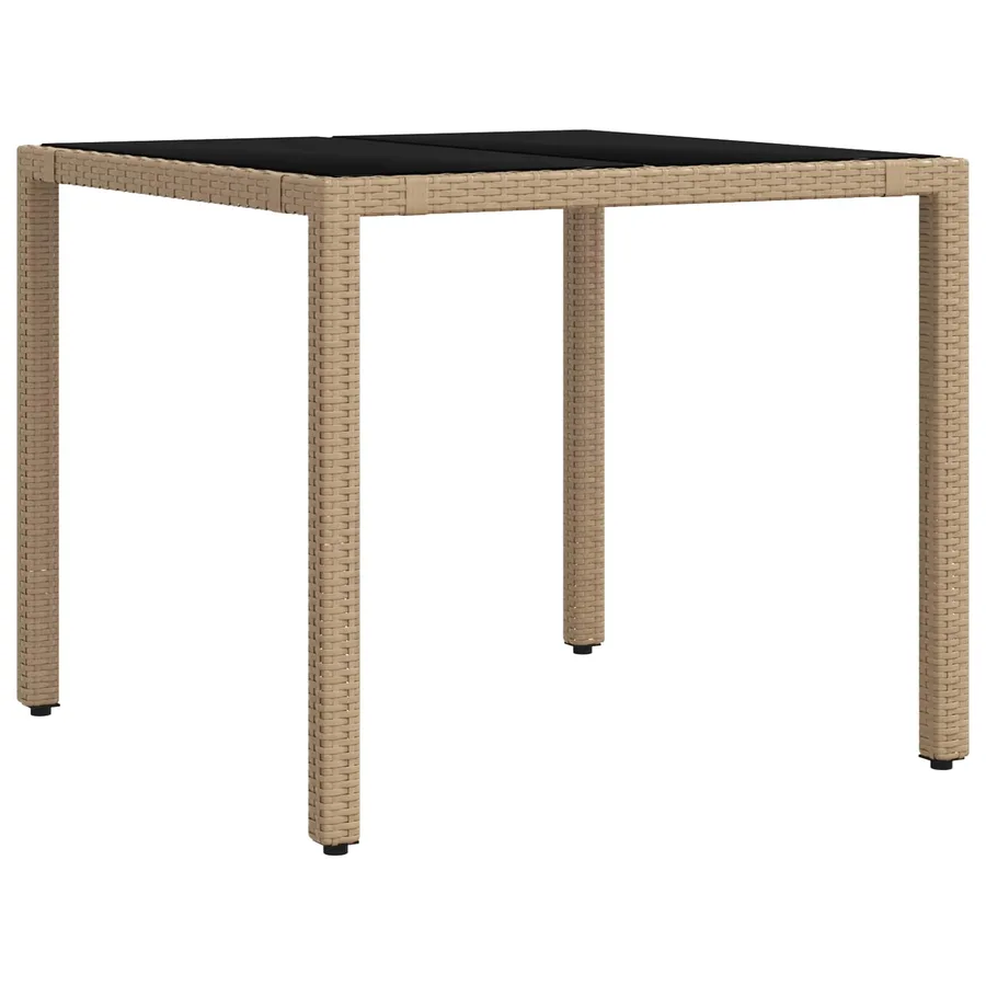 Ensemble de repas extérieur 5 pcs Beige et blanc crème - 5