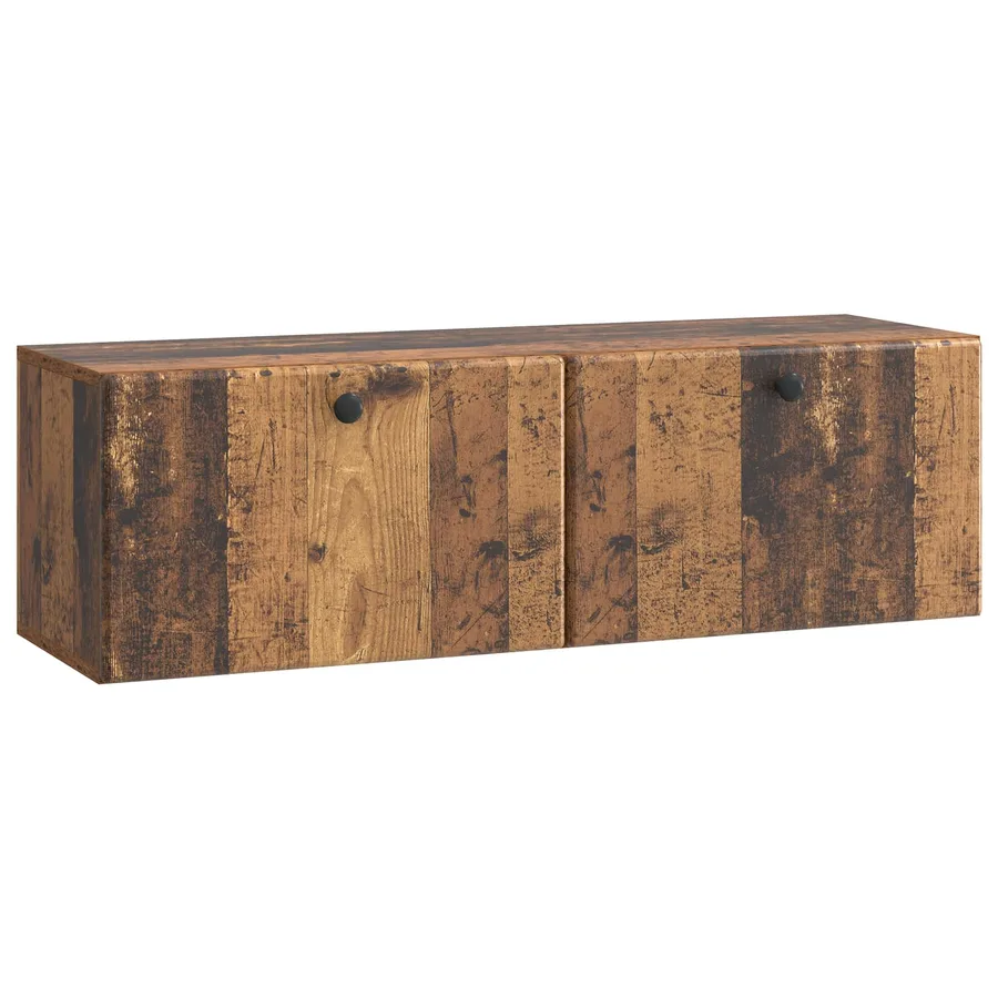 Meuble TV mural 98 x 31 x 30 cm Bois ancien Bois d'ingénierie - 2