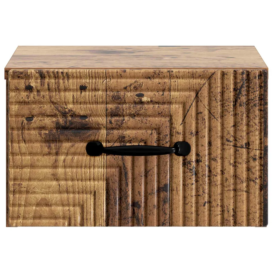 Cabinet de chevet mural Bois ancien 34,5 x 33 x 20 cm - 5