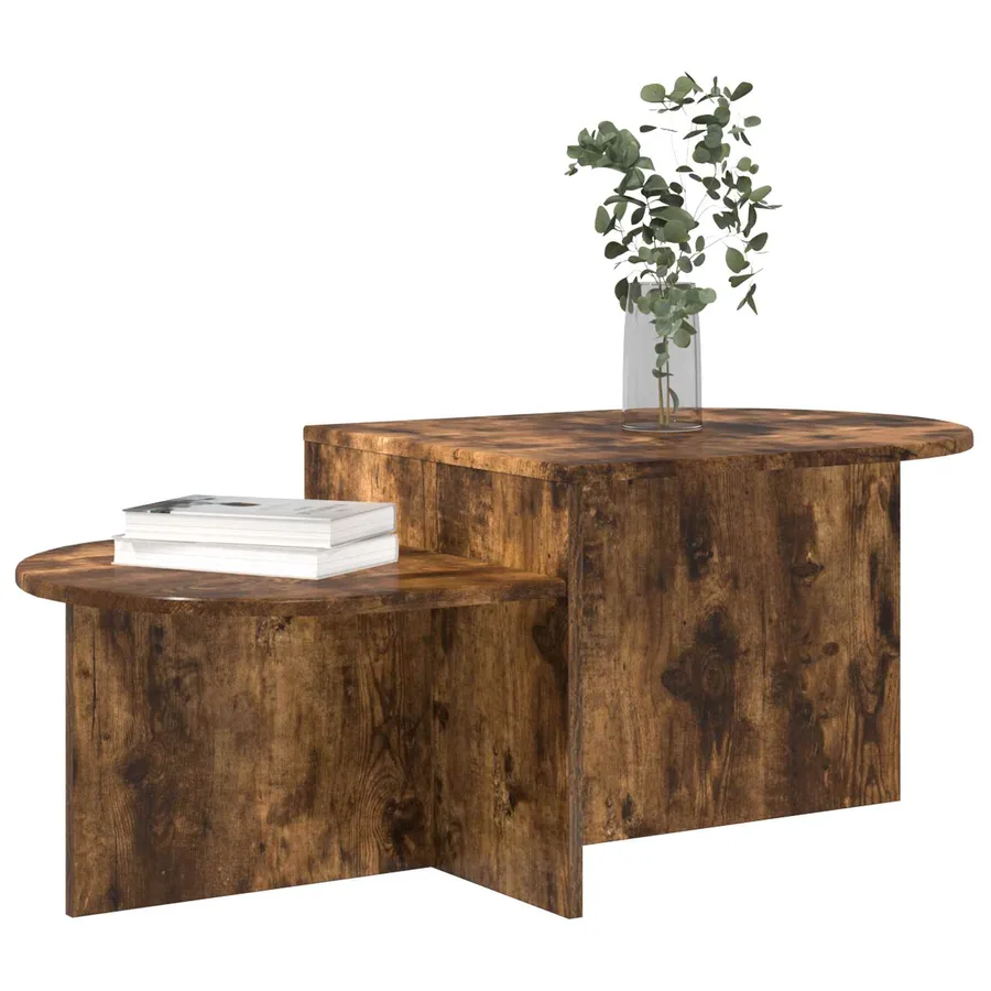 Table basse Chêne fumé 100 x 50 x 40 cm Bois d'ingénierie - 3