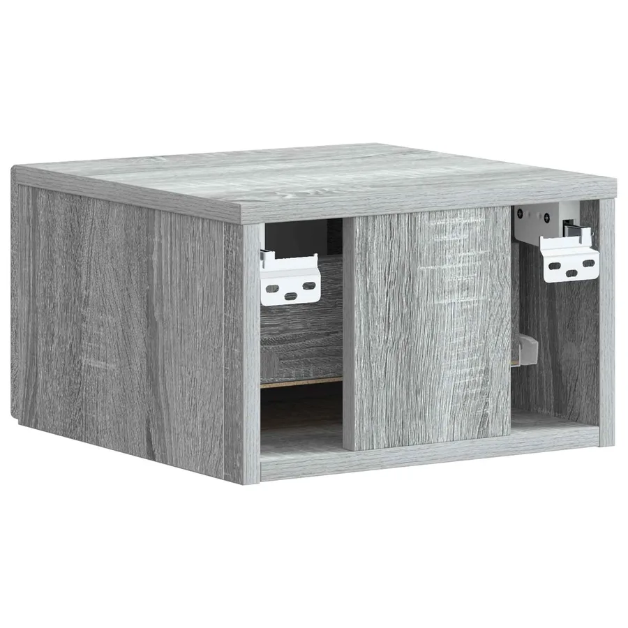 Cabinet de chevet mural Sonoma gris 34,5 x 33 x 20 cm - 7