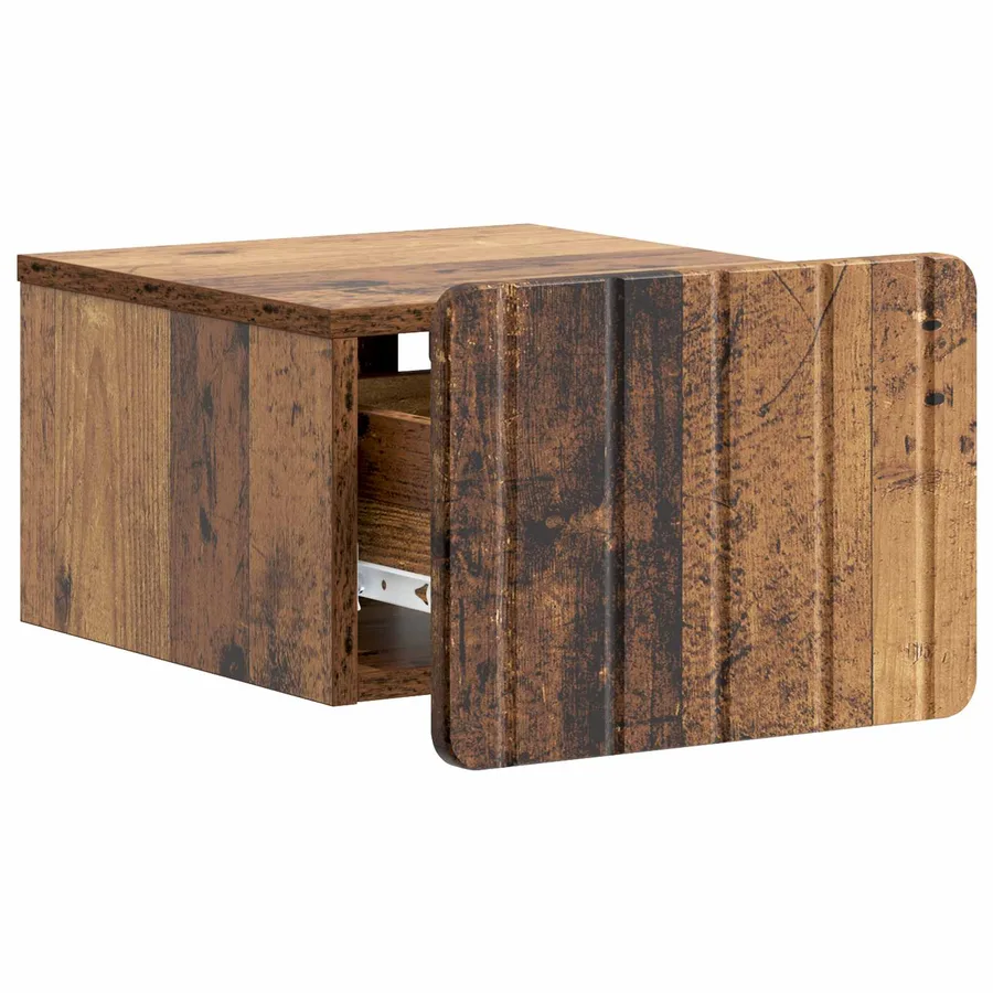 Cabinet de chevet mural 2 pcs Bois ancien 33 x 34,5 x 24 cm - 6