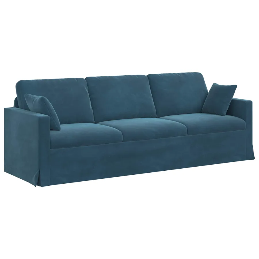 Ensemble de Canapés 2 pcs Bleu 228 x 78 x 80 cm Velours - 4