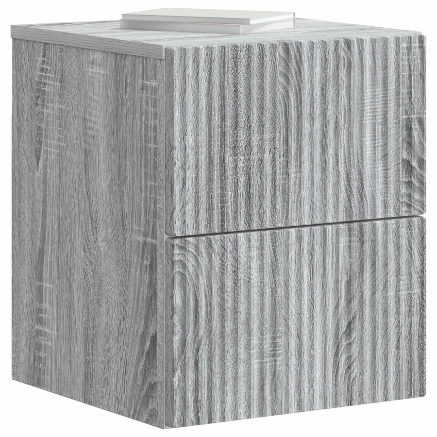 Cabinet de chevet mural 2 pcs Sonoma gris 33 x 34,5 x 40 cm - 3