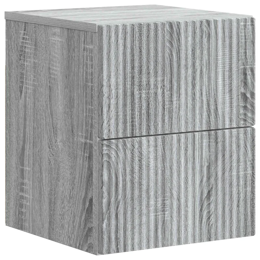Cabinet de chevet mural 2 pcs Sonoma gris 33 x 34,5 x 40 cm - 5