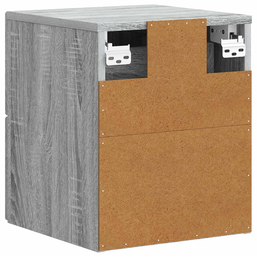 Cabinet de chevet mural 2 pcs Sonoma gris 33 x 34,5 x 40 cm - 9