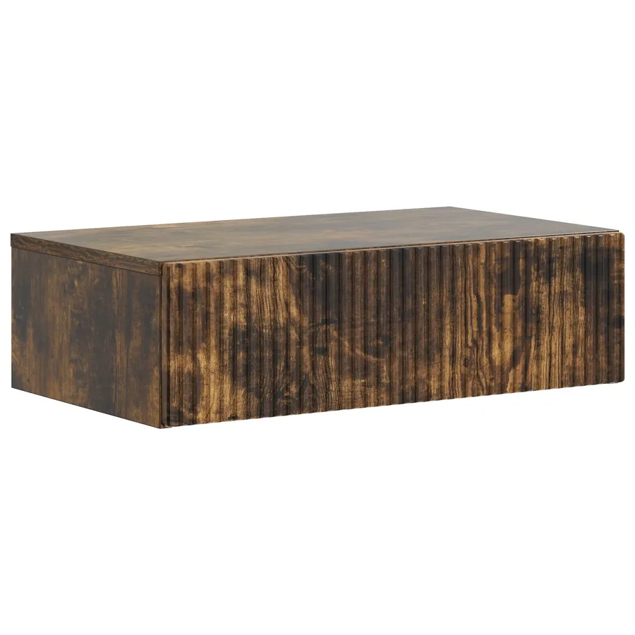 Table d'appoint murale Chêne fumé 59 x 34,5 x 17 cm - 2
