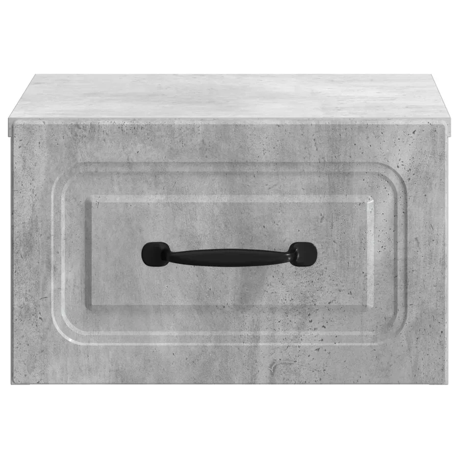Cabinet de chevet mural Gris béton 34,5 x 33 x 20 cm - 5