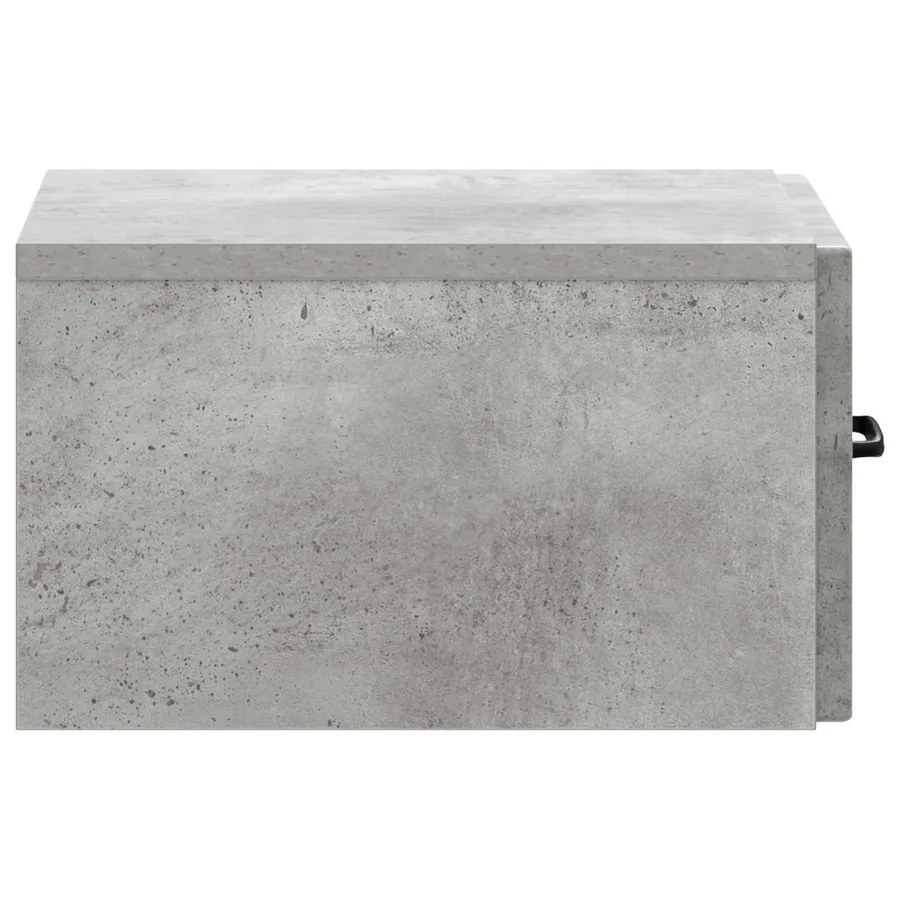 Cabinet de chevet mural Gris béton 34,5 x 33 x 20 cm - 6