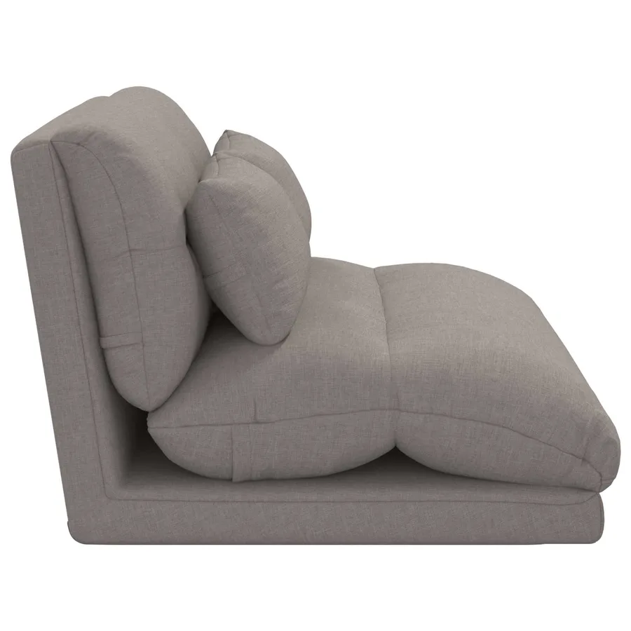 Fauteuil de sol ajustable Taupe Tissu - 5