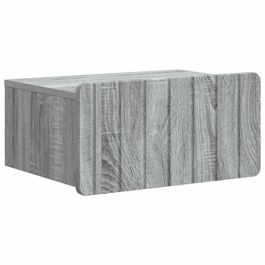 Cabinet de chevet mural Sonoma gris 49 x 34,5 x 24 cm - 2