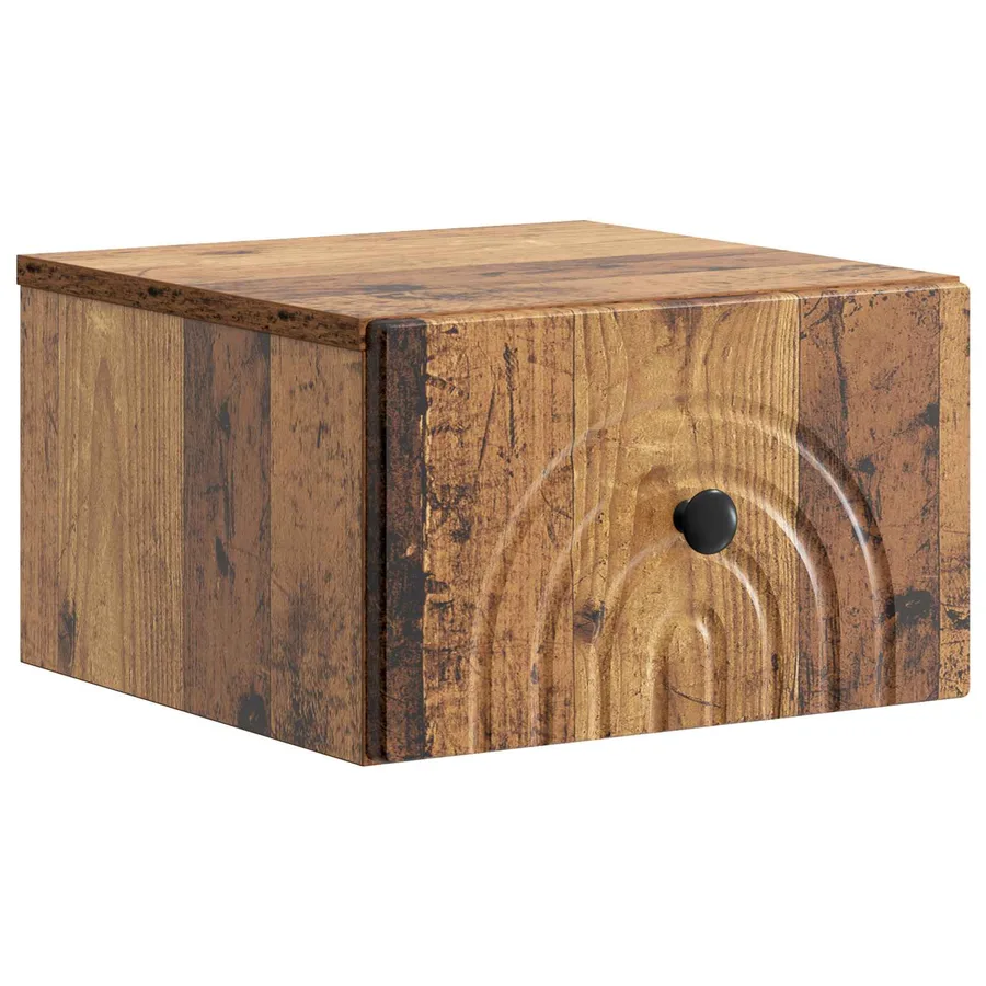 Cabinet de chevet mural Bois ancien 33 x 34,5 x 20 cm - 2