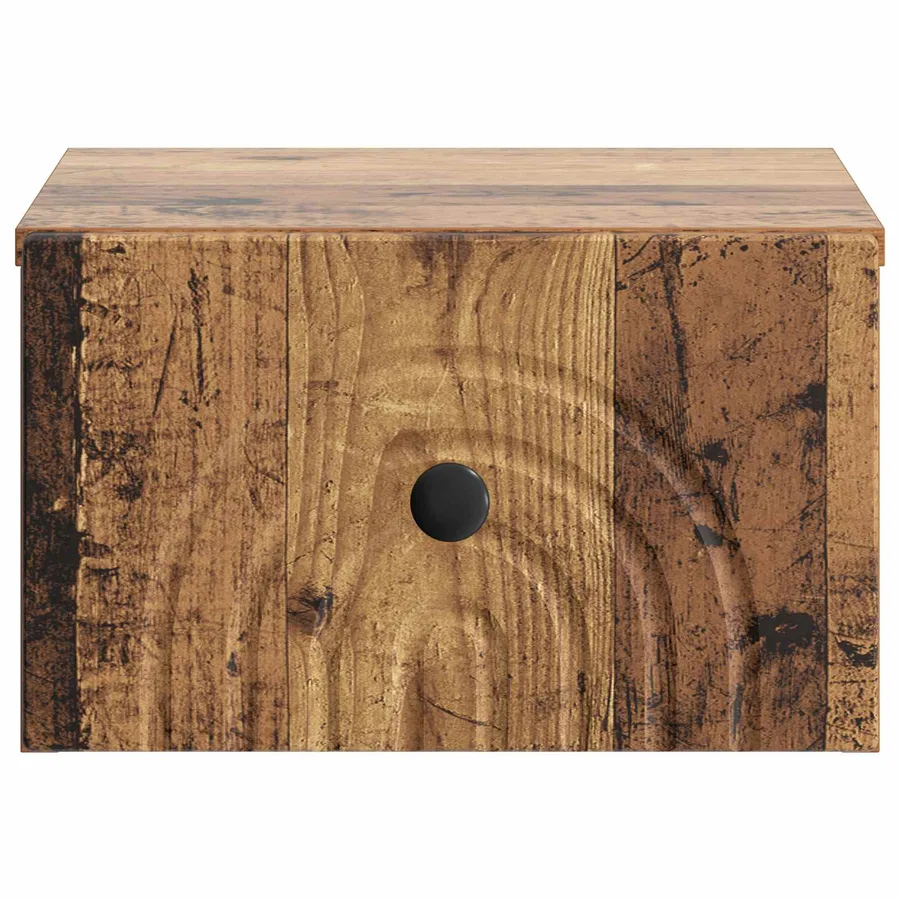 Cabinet de chevet mural Bois ancien 33 x 34,5 x 20 cm - 5