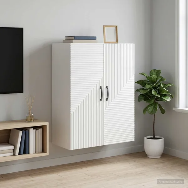 Armoire Murale Blanc brillant 66 x 34,5 x 90 cm