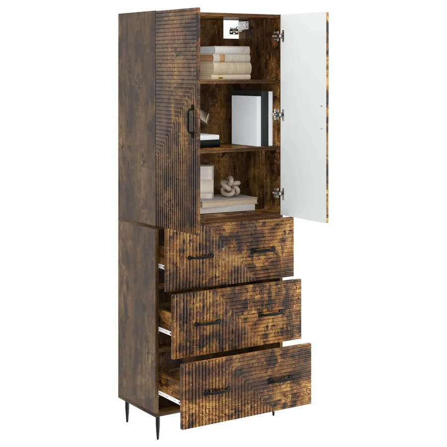 Ensemble de Meubles 2 pcs Chêne fumé 66 x 34,5 x 90 cm - 3