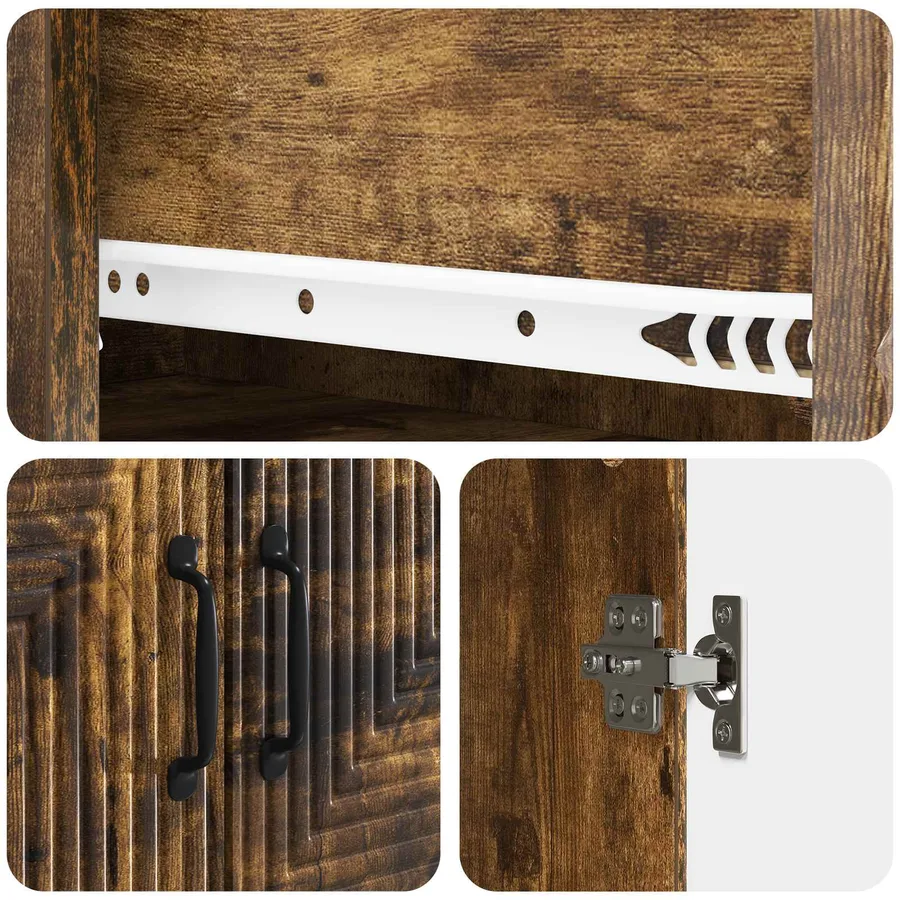 Ensemble de Meubles 2 pcs Chêne fumé 66 x 34,5 x 90 cm - 8