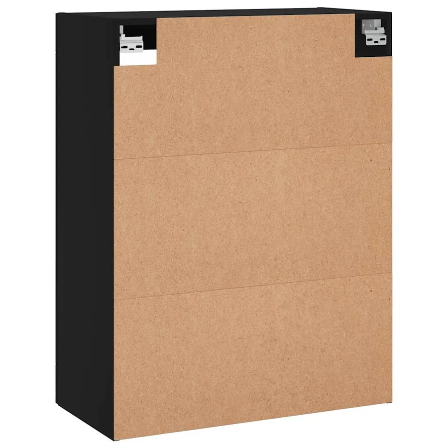 Armoires murales 2 pcs noir bois d'ingénierie - 8