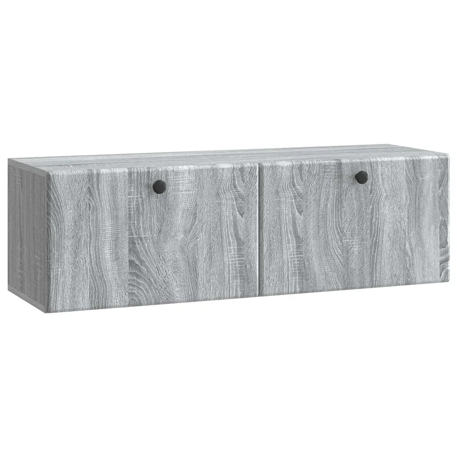 Meuble TV mural 98 x 31 x 30 cm Sonoma gris Bois d'ingénierie - 2