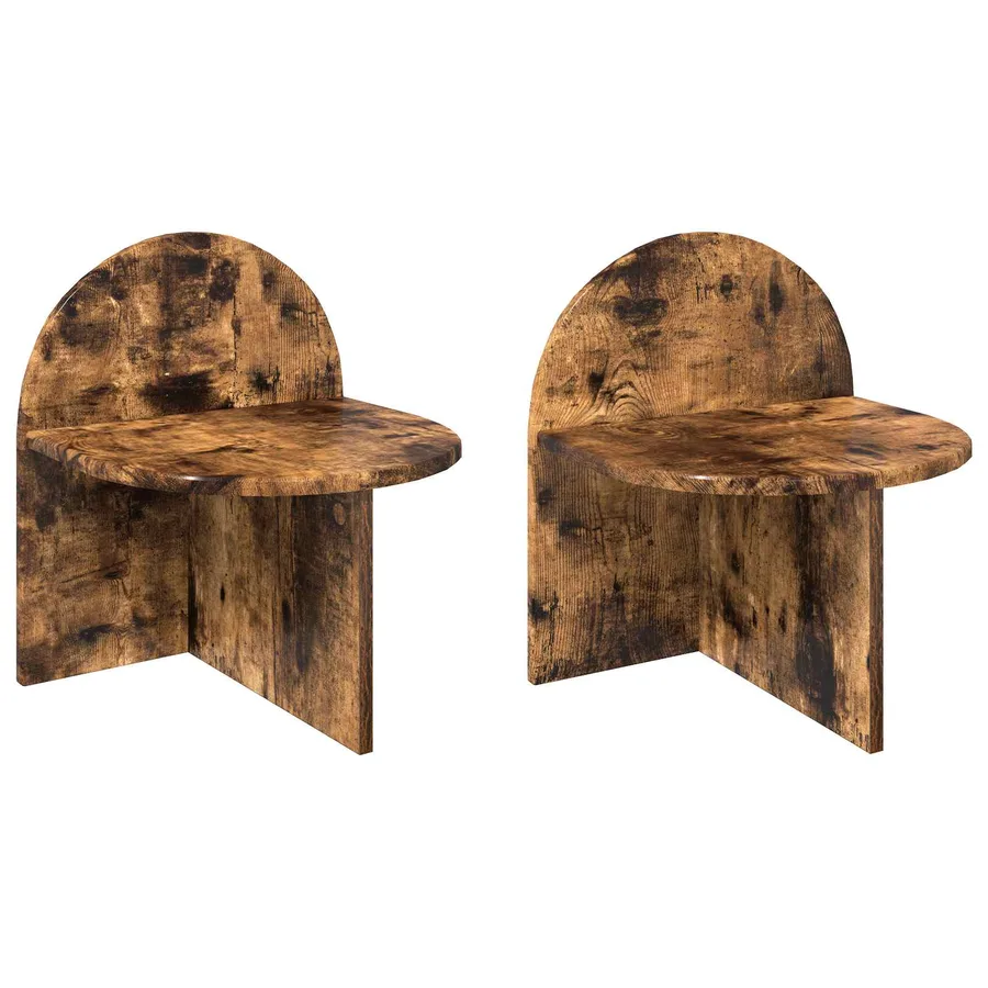 Table de chevet 2 pcs Chêne fumé 40 x 35,5 x 45,5 cm - 2