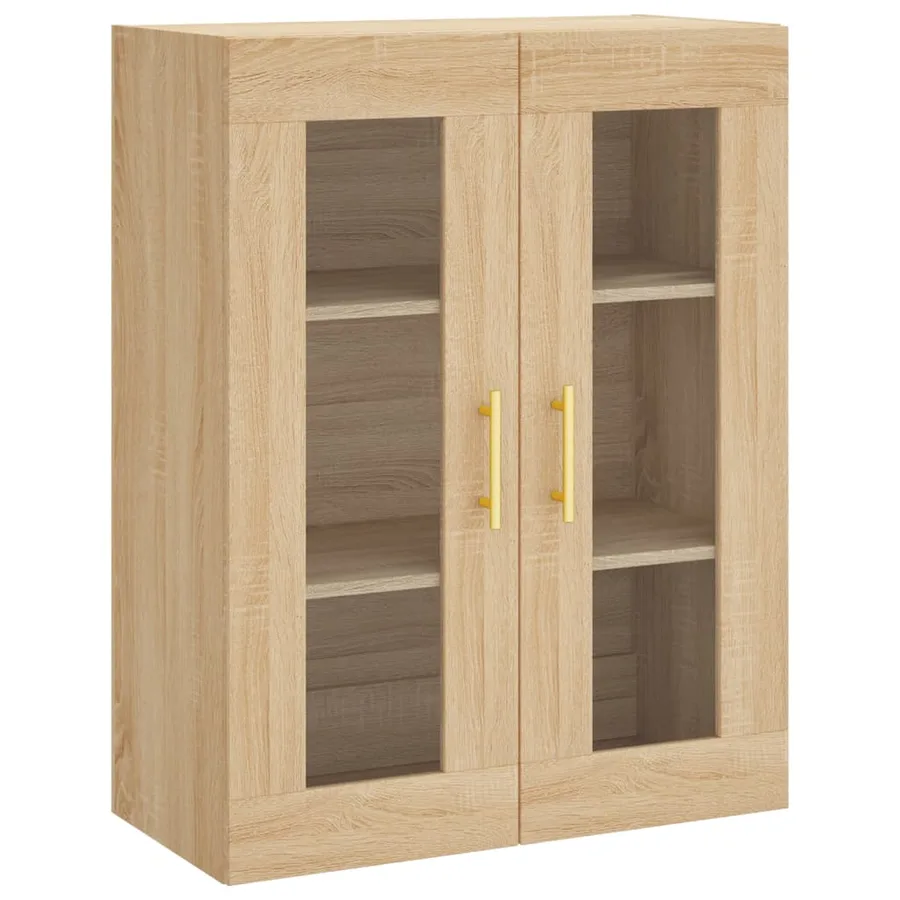 Buffet haut Chêne sonoma 69,5x34x180 cm Bois d'ingénierie - 5