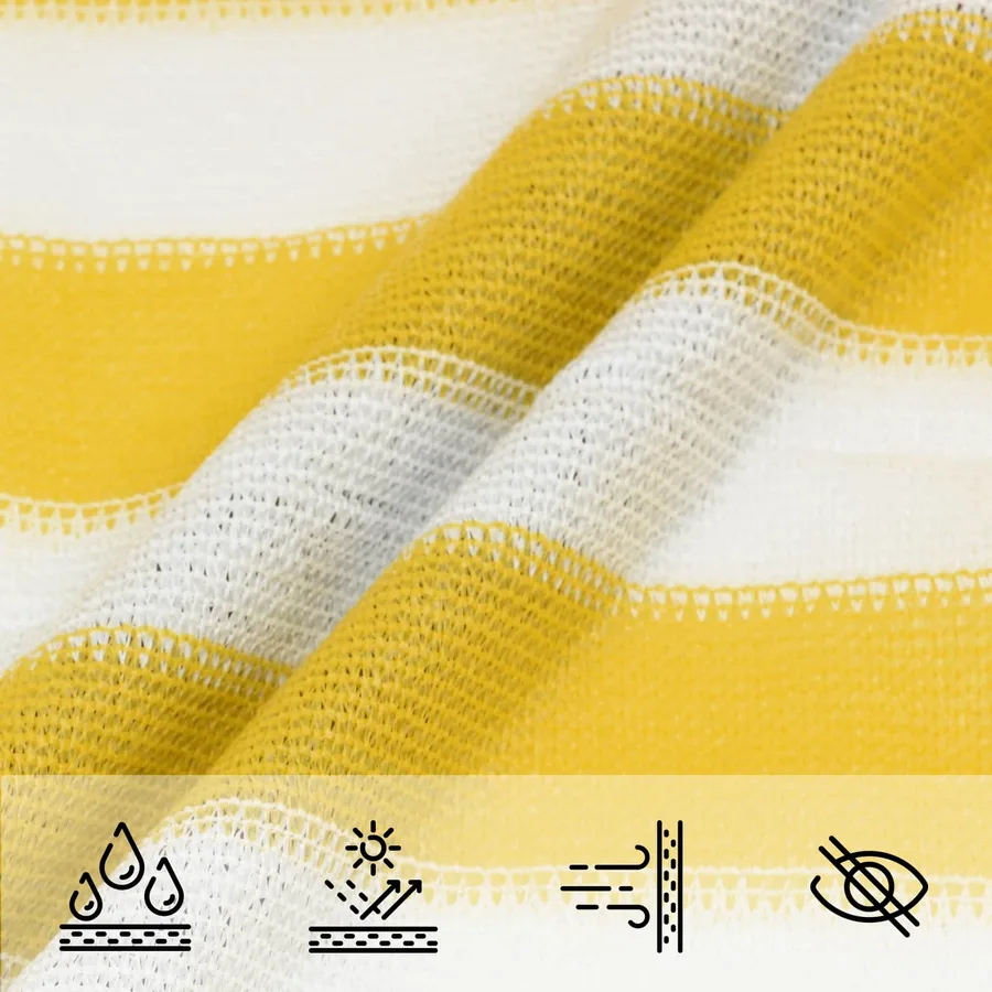 Voile d'ombre Jaune et blanc 2 x 2 m HDPE - 4