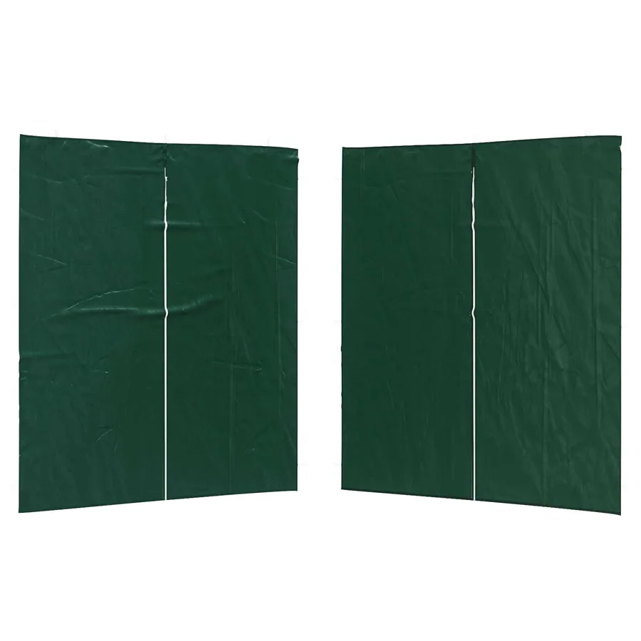 Mur de tente de fête 2 pcs Vert 200 x 195 cm PE et acier - 2