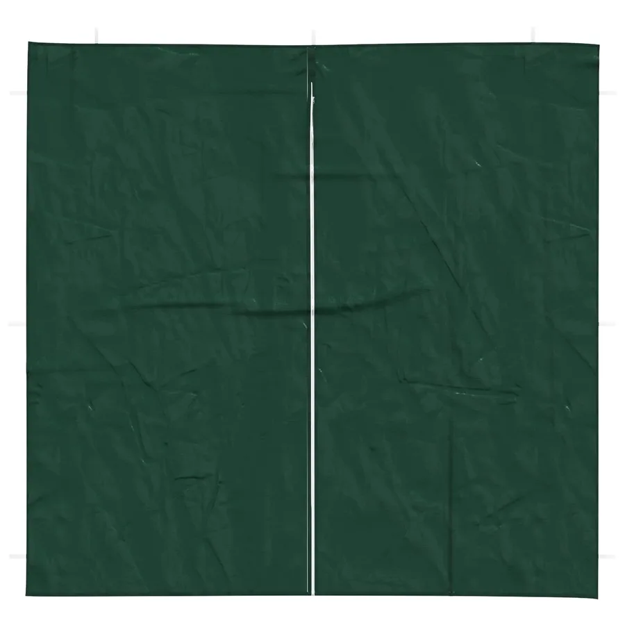 Mur de tente de fête 2 pcs Vert 200 x 195 cm PE et acier - 3