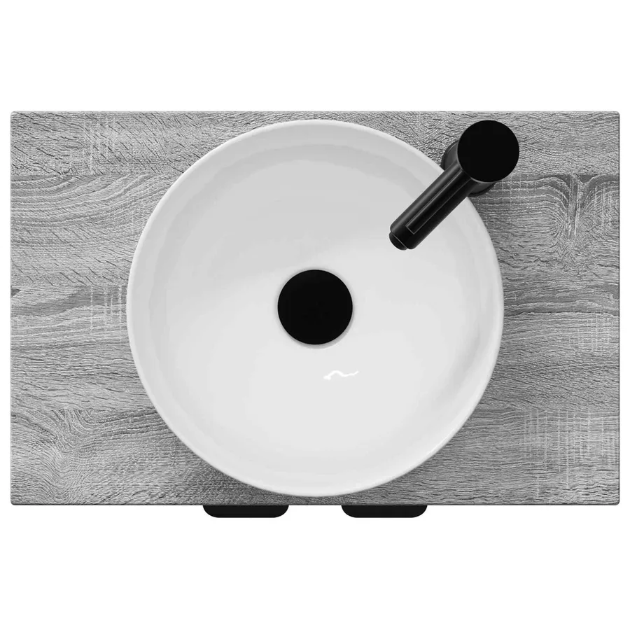 Meuble de salle de bain avec évier Sonoma gris 54 x 35 x 83 cm - 7