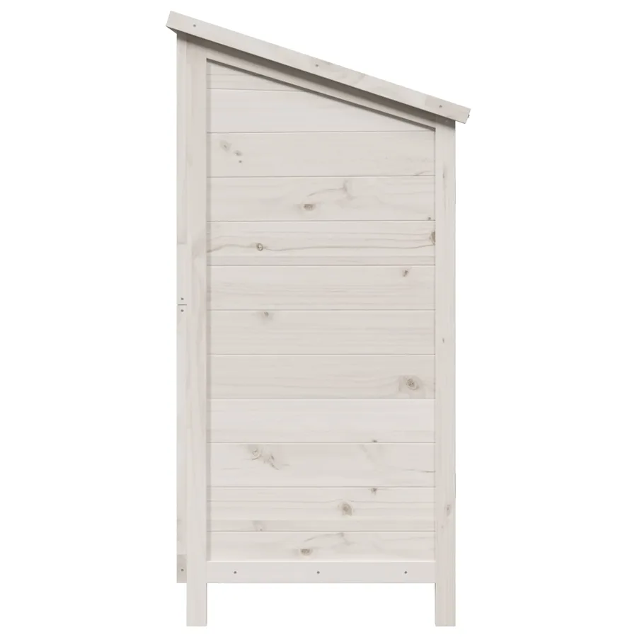 Abri de jardin Blanc 106 x 56 x 113,5 cm Bois de Sapin Massif - 6