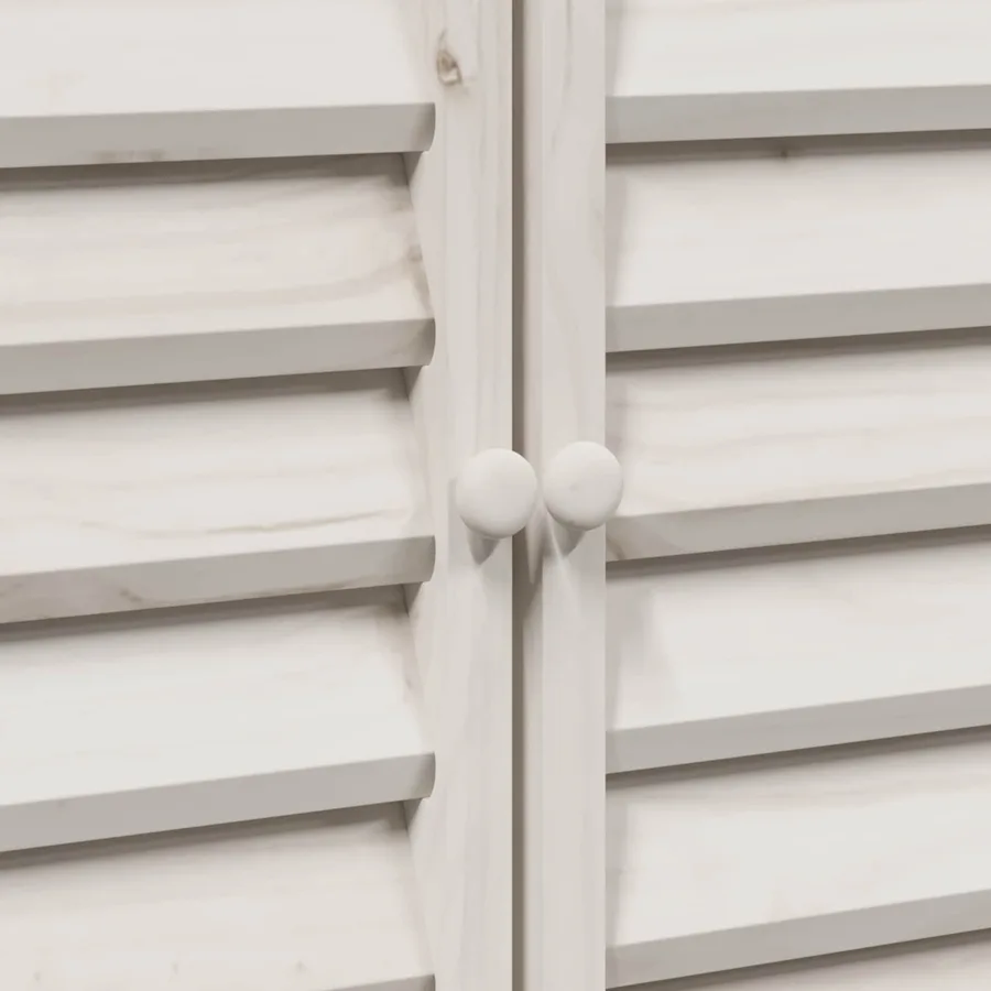 Abri de jardin Blanc 106 x 56 x 113,5 cm Bois de Sapin Massif - 9