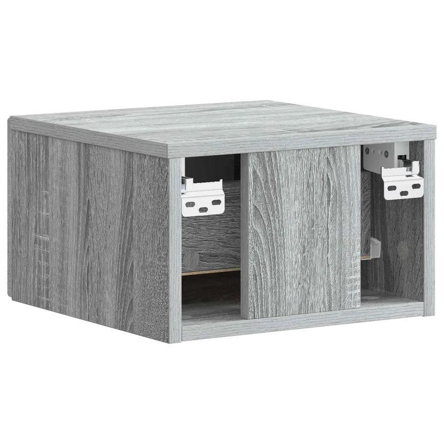 Cabinet de chevet mural 2 pcs Sonoma gris 34,5 x 33 x 20 cm - 9