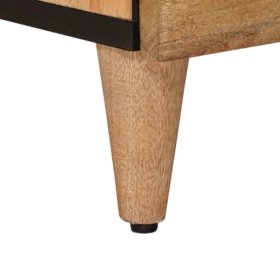 Cabinet de chevet Naturel 50 x 33 x 62 cm Bois de mangue massif - 8