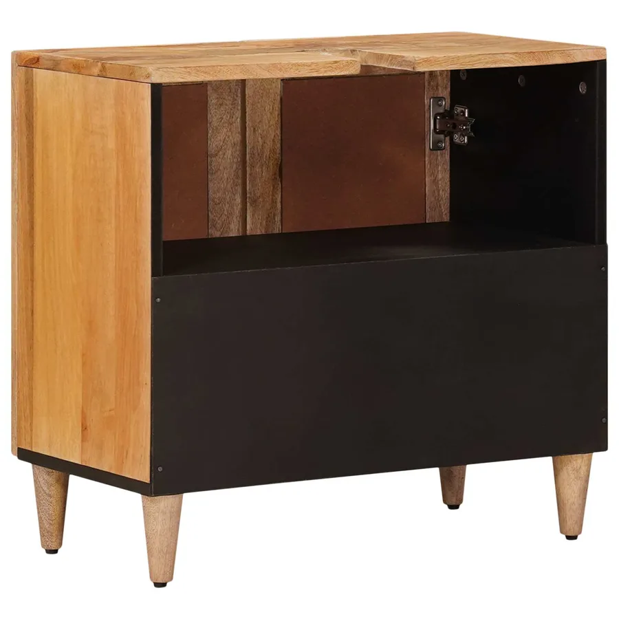 Meuble sous Lavabo de Salle de Bain Naturel 62 x 33 x 58 cm - 5