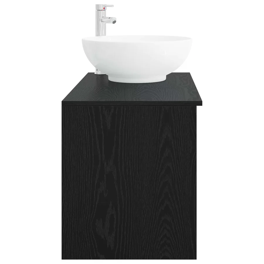 Ensemble de mobilier de salle de bain 2 pcs Chêne noir - 5