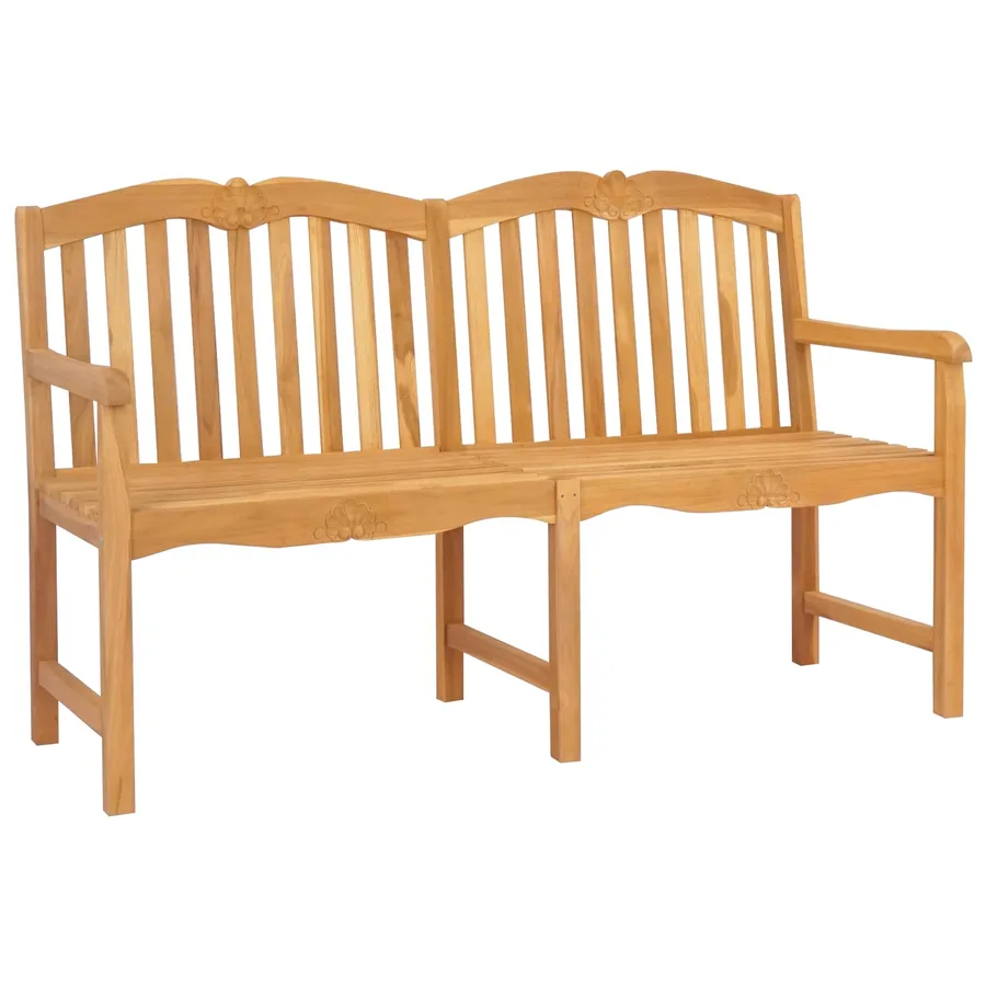 Banc en Bois Sculpté en Rose 150 x 60,5 x 95 cm Naturel - 2