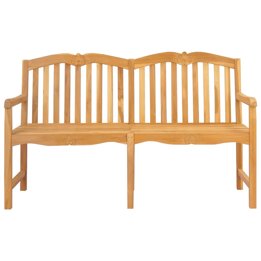 Banc en Bois Sculpté en Rose 150 x 60,5 x 95 cm Naturel - 3