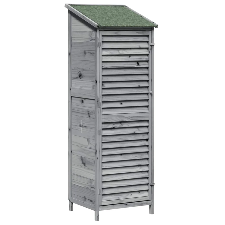 Abri de jardin Gris 59 x 56 x 176 cm Bois de Sapin Massif - 2