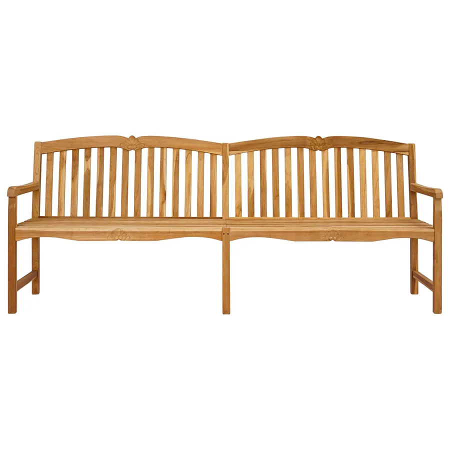 Banc en Bois Sculpté en Rose 228 x 61 x 94,5 cm Naturel - 3