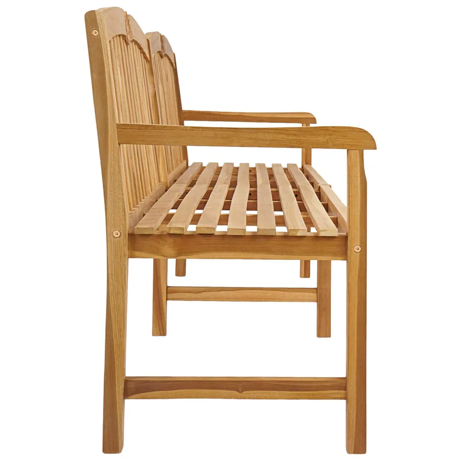 Banc en Bois Sculpté en Rose 228 x 61 x 94,5 cm Naturel - 4