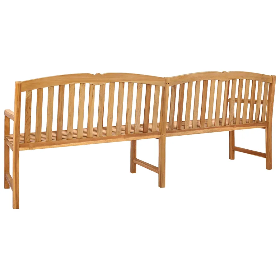 Banc en Bois Sculpté en Rose 228 x 61 x 94,5 cm Naturel - 5